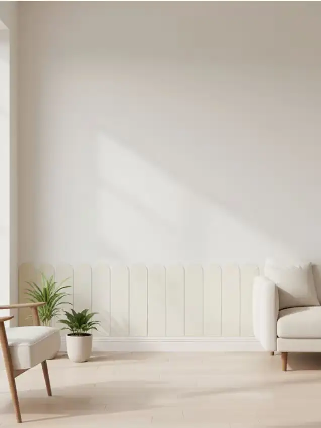 Adesivi da parete a forma di pannelli - set da 5 pezzi - bianco