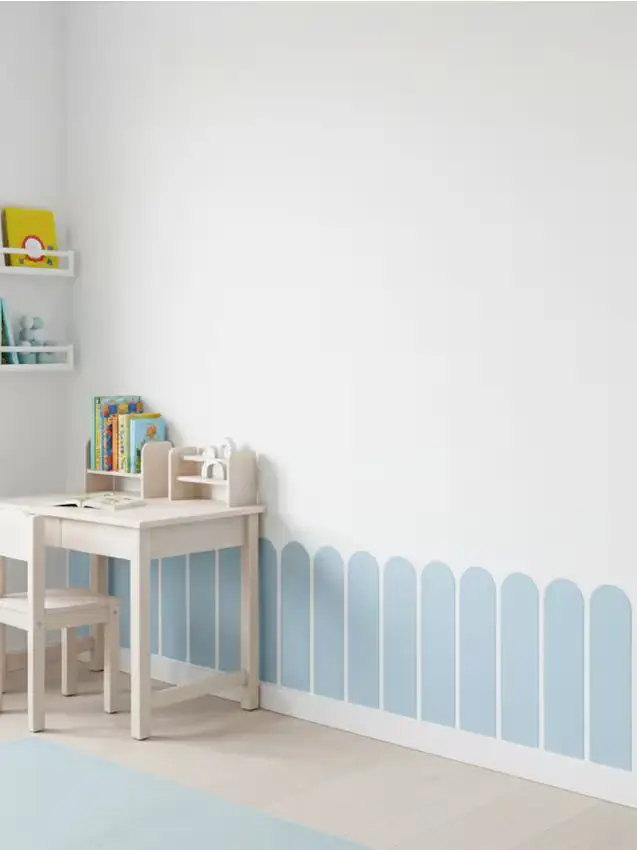 Adesivi da parete a forma di pannelli - set da 5 pezzi - blu