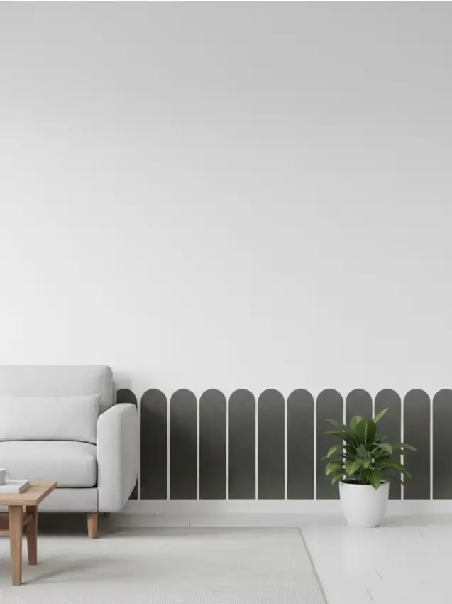 Adesivi da parete a forma di pannelli - set da 5 pezzi - nero