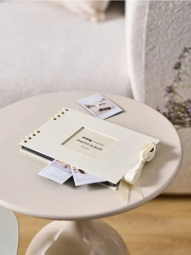 Album fotografico con fiocco - beige