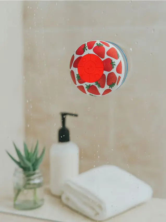 Altoparlante Bluetooth impermeabile con ventosa - rosso