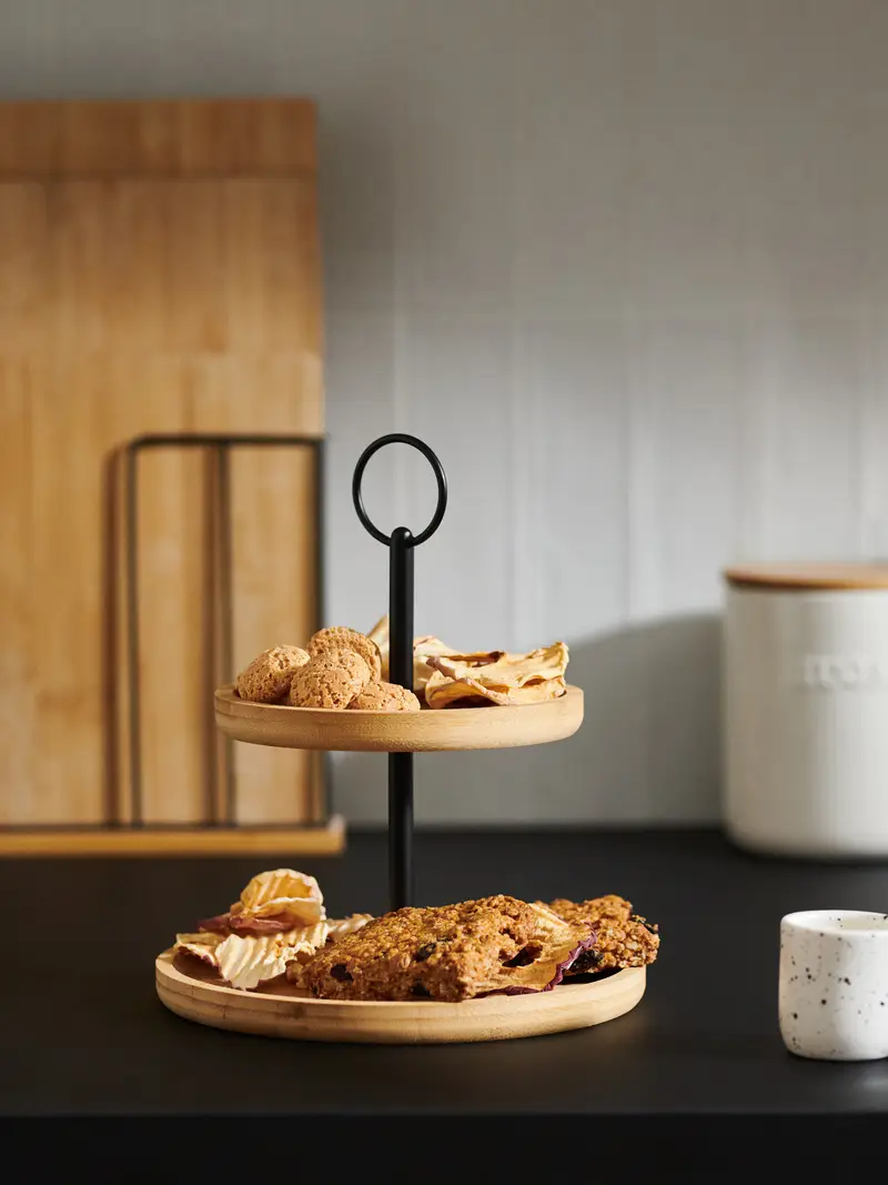 Alzata per dolci - beige miniatura 2