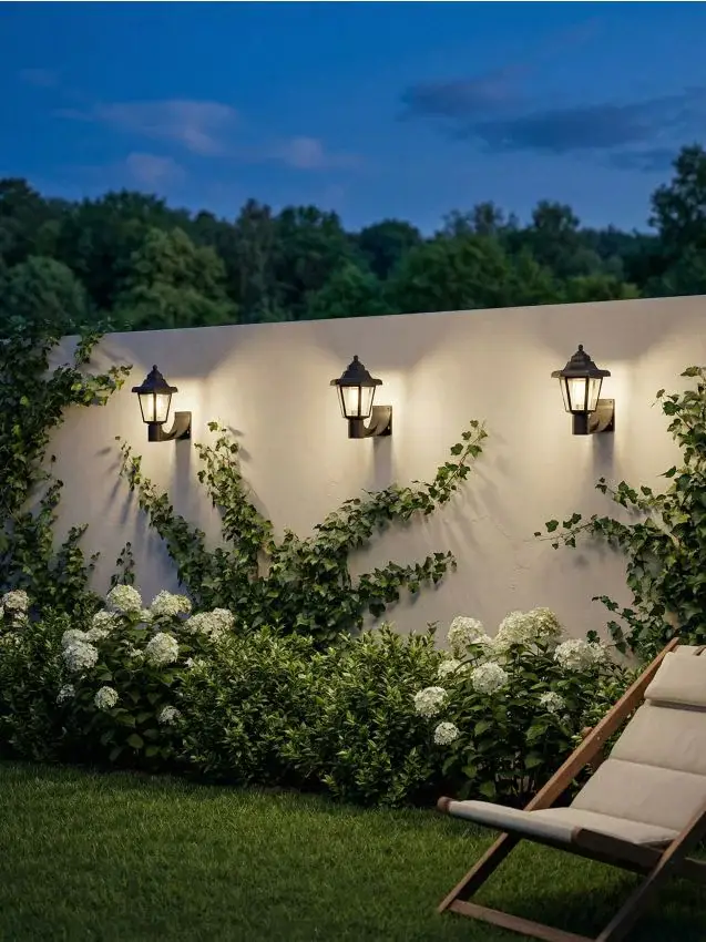 Applique LED solare - nero