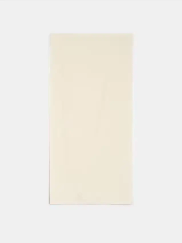 Asciugamano con motivo floreale in rilievo - panna