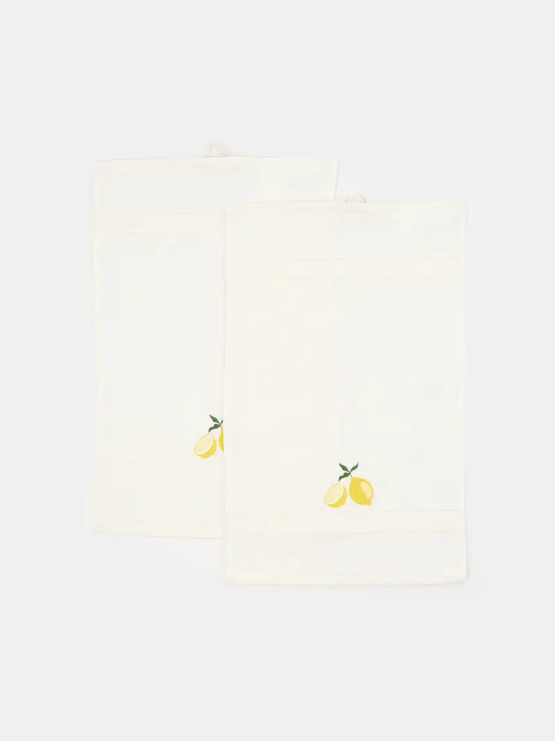 Asciugamano in cotone 30x50 - bianco miniatura 3