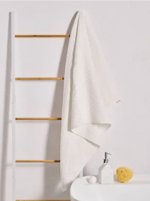 Asciugamano in cotone - bianco