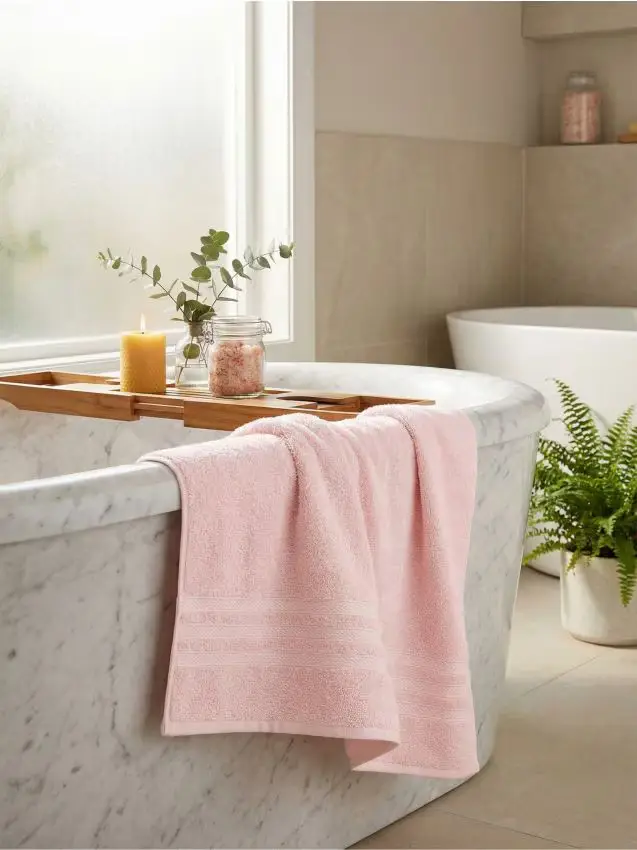 Asciugamano in cotone - rosa pastello