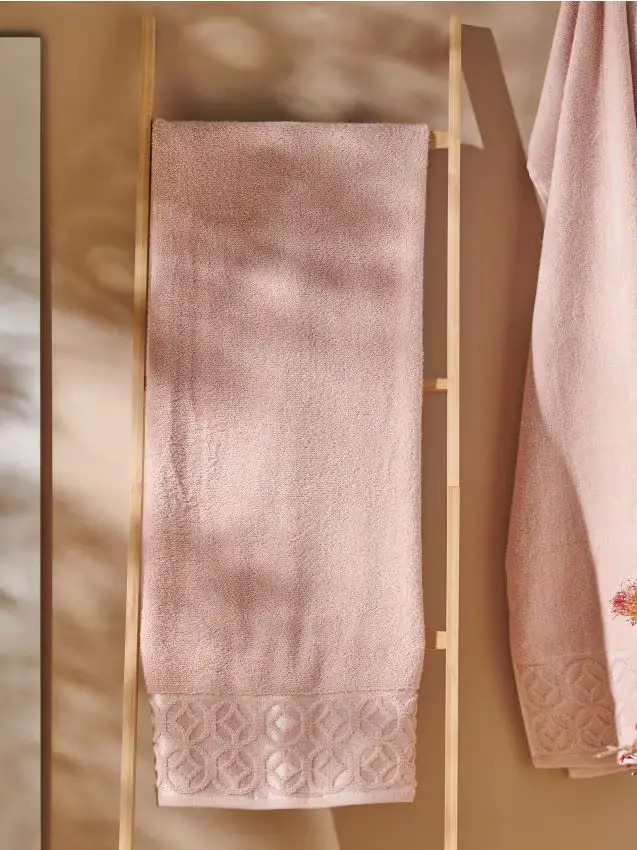 Asciugamano in cotone - rosa pastello
