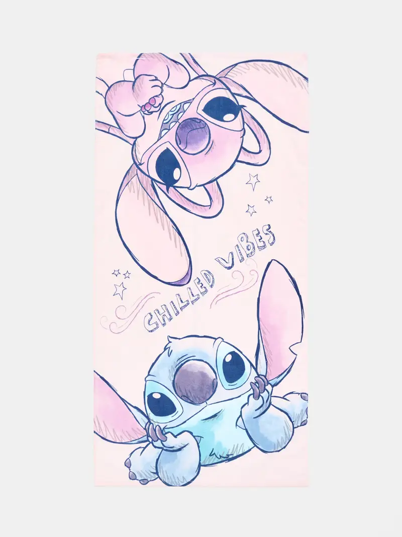 Asciugamano in cotone Stitch - rosa pastello miniatura 3