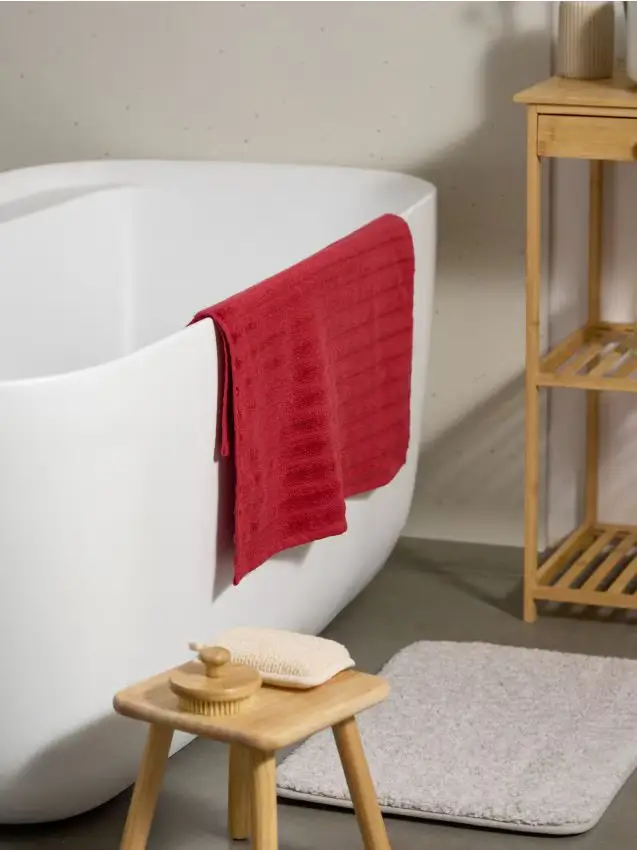 Asciugamano jacquard - rosso piccante