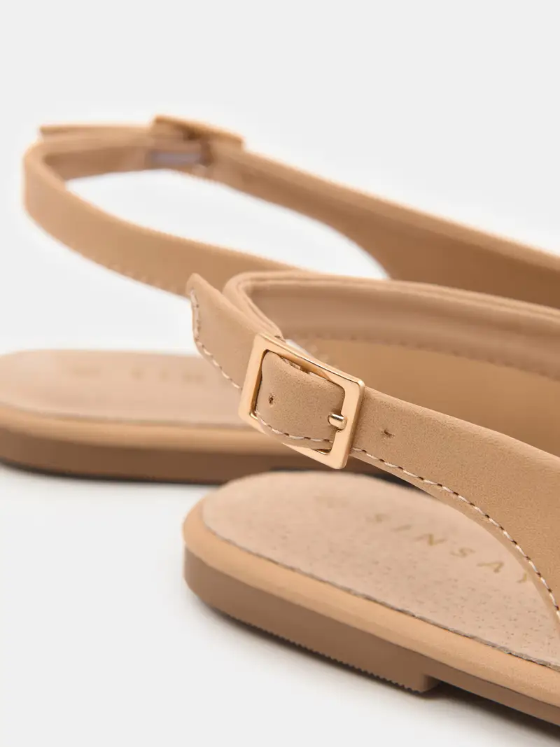 Ballerine con fiocco e soletta in pelle - beige miniatura 5