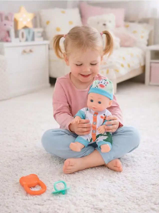 Bambola neonato con accessori, set da 3 - multicolor