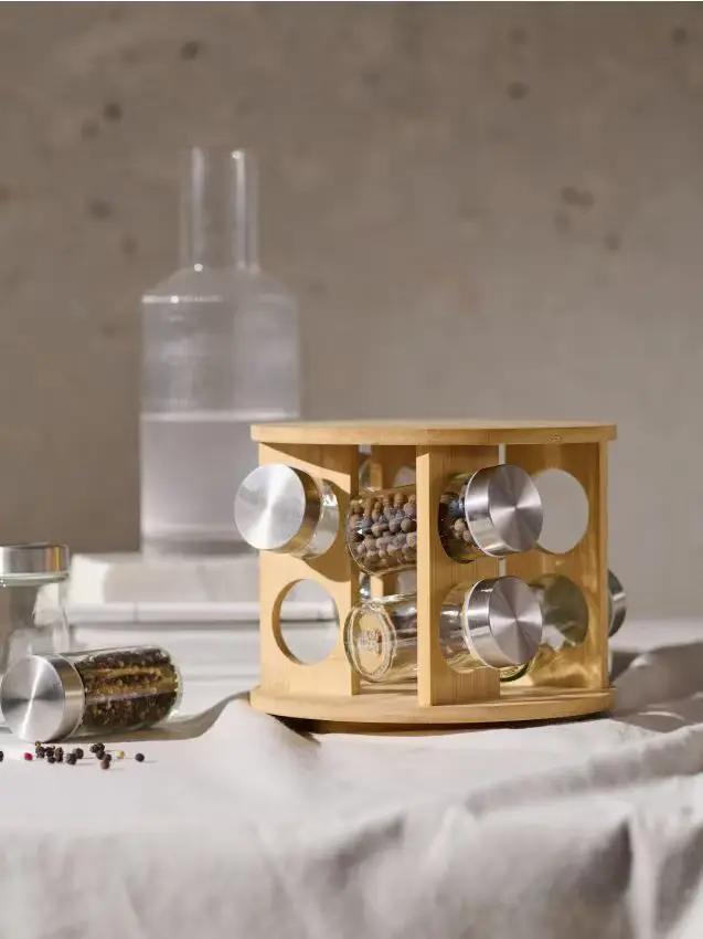 Barattoli porta spezie con supporto 9 pack - bianco