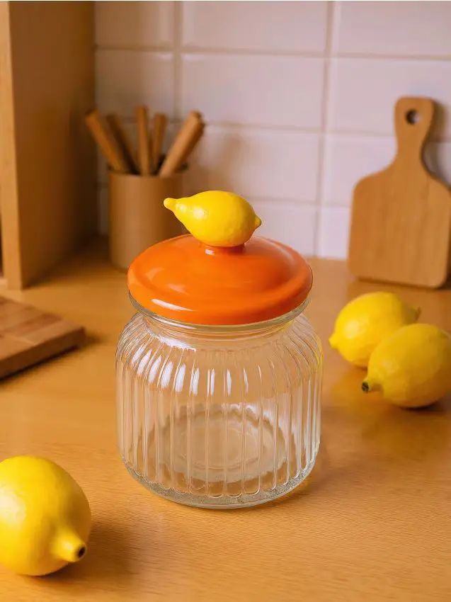 Barattolo con Coperchio - arancione
