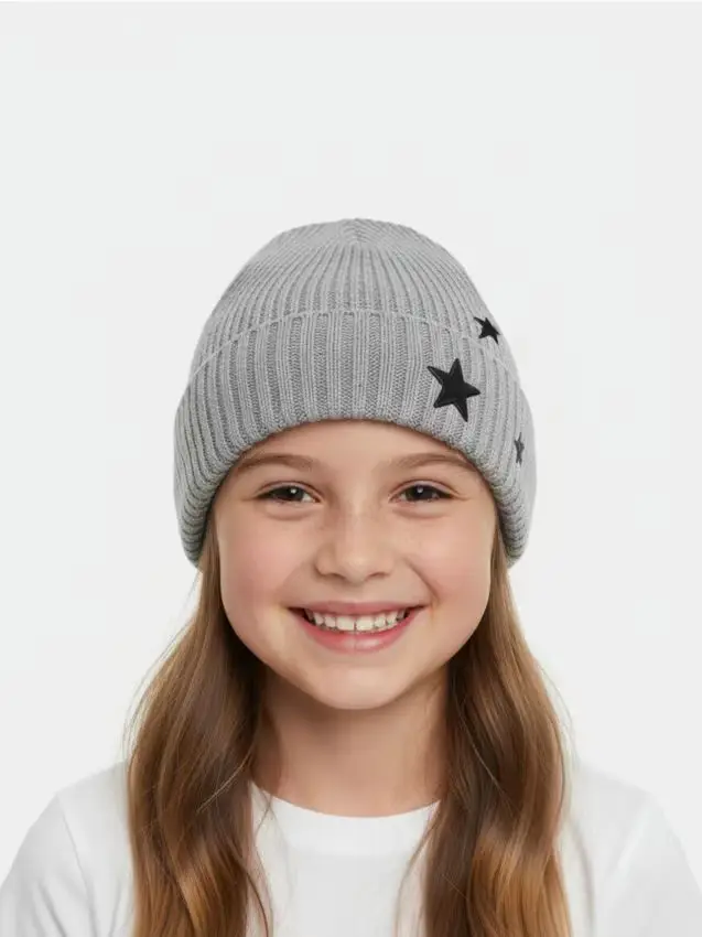 Berretto a costine - grigio chiaro