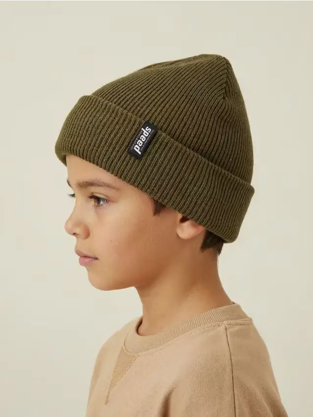 Berretto a costine - khaki