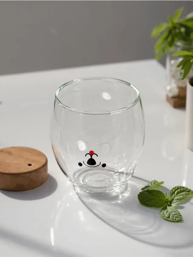 Bicchiere con doppio fondo - bianco