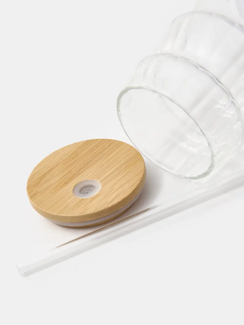 Bicchiere riutilizzabile con cannuccia - clear miniatura 3