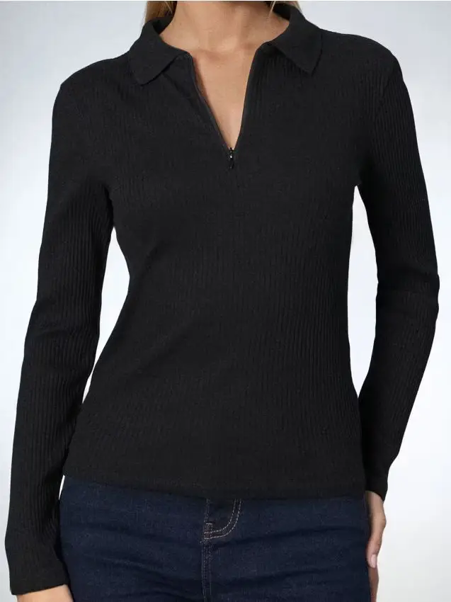 Blusa a maniche lunghe - nero