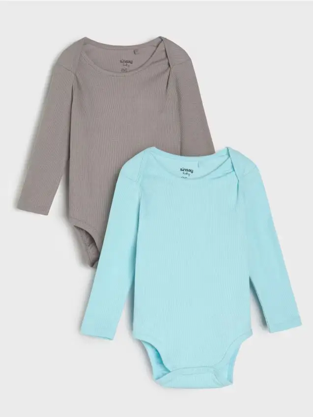 Body a costine 2 confezioni - blu pallido