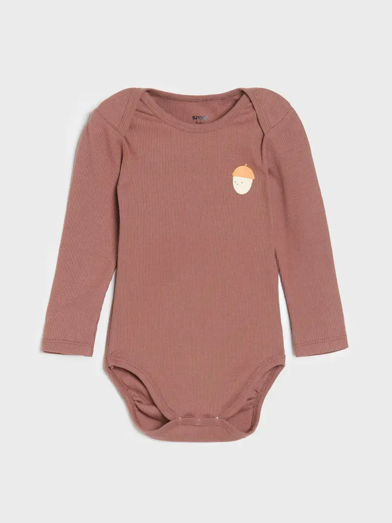 Body a costine 3 confezioni - beige miniatura 3