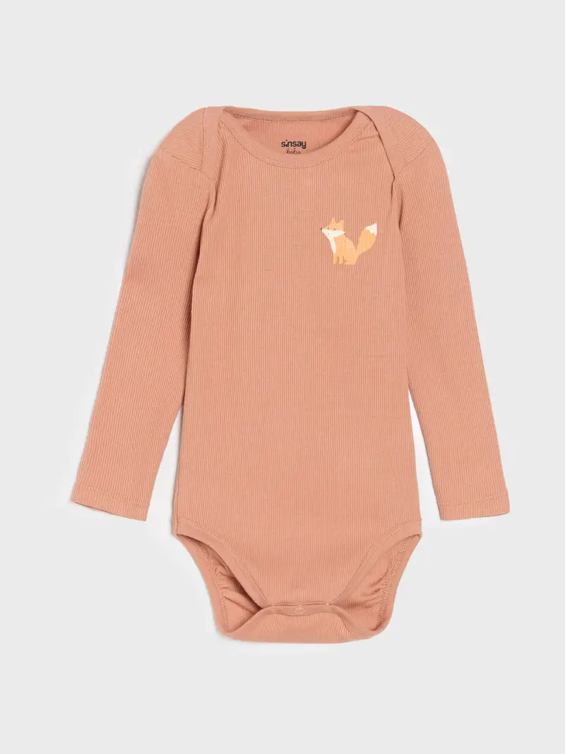 Body a costine 3 confezioni - beige miniatura 4