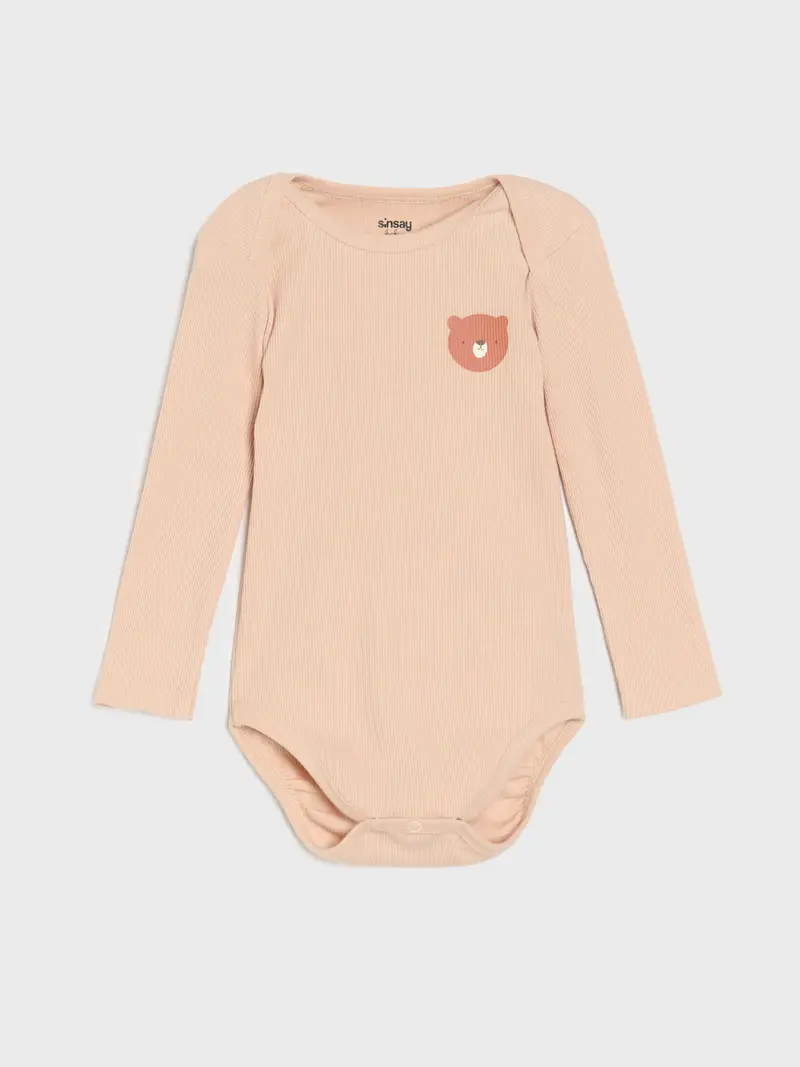 Body a costine 3 confezioni - beige miniatura 5