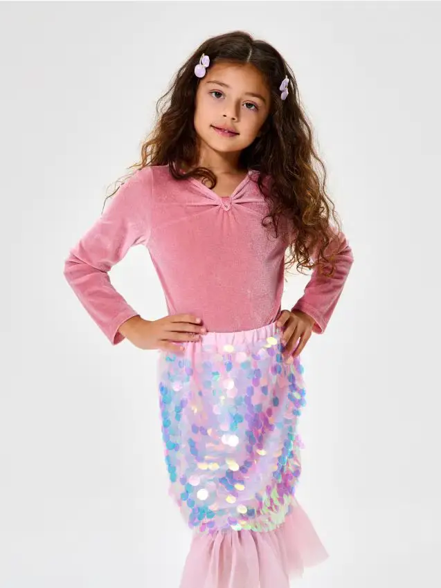 Body a maniche lunghe - rosa cipria