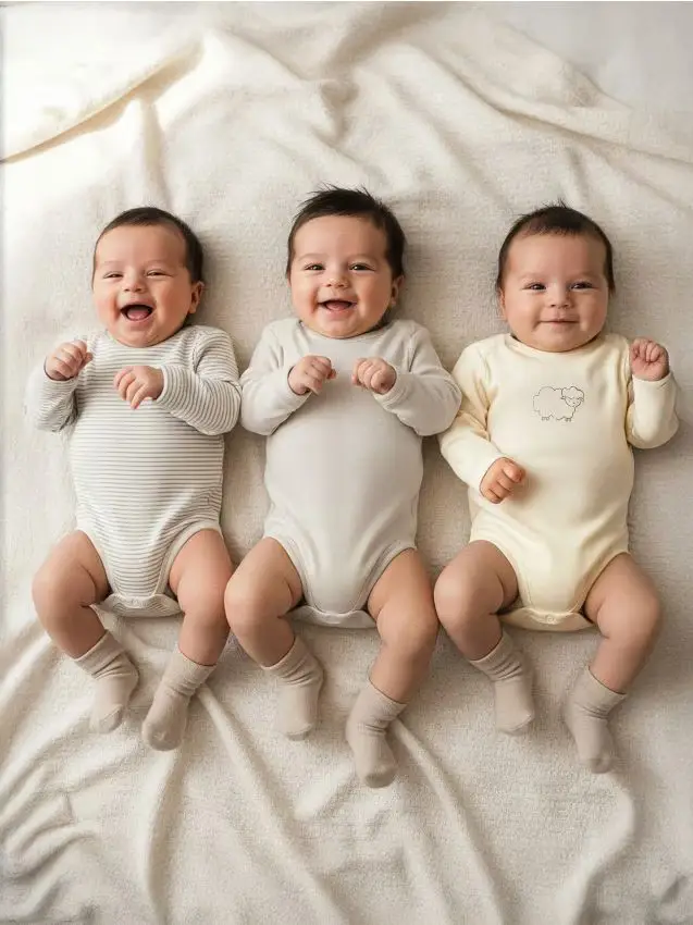 Body in cotone 3 pack - panna