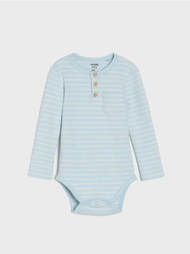 Body in cotone - blu pallido