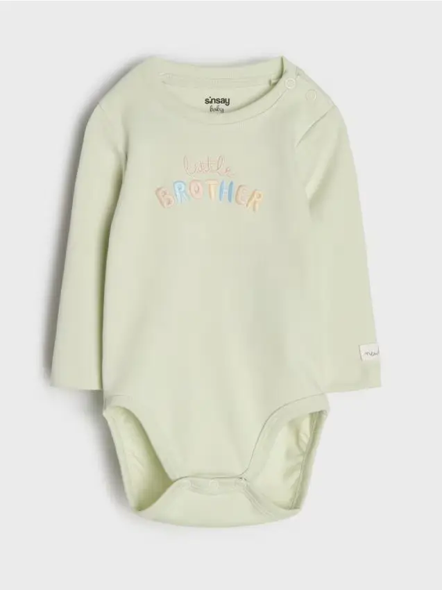 Body in cotone - verde pallido