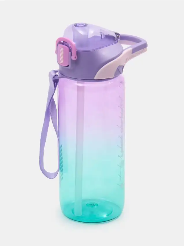 Borraccia con scala graduata e manico - rosa