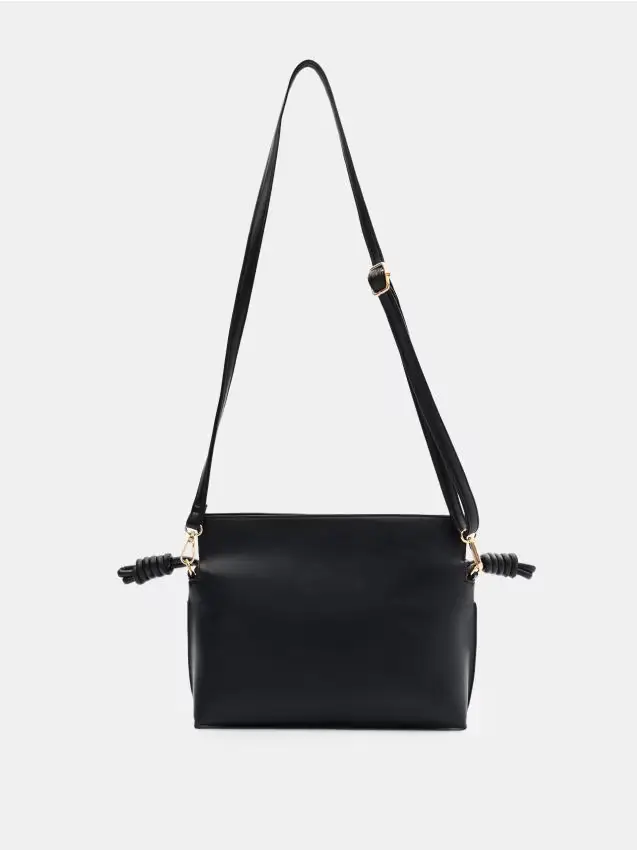 Borsa crossbody in similpelle - nero