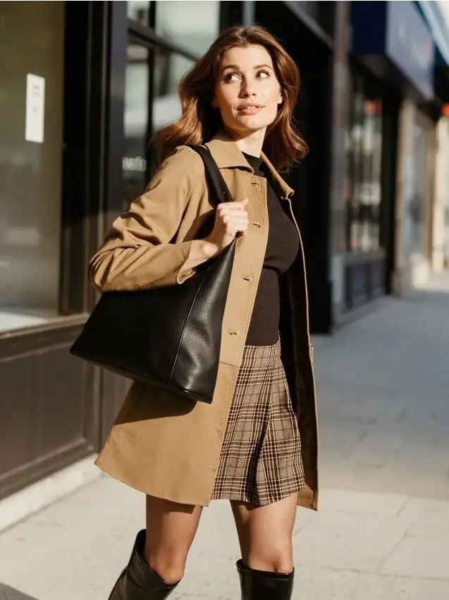 Borsa hobo in ecopelle - nero