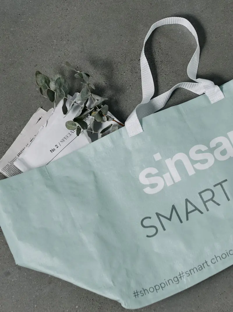 Borsa per la spesa - verde pallido miniatura 5