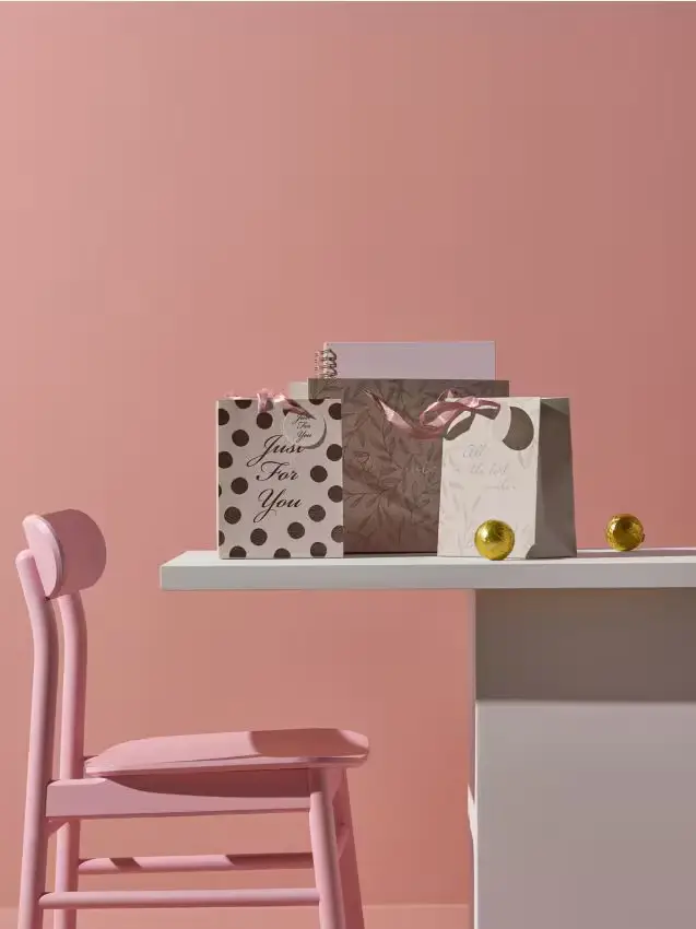 Borsa regalo 3 pack - rosa cipria