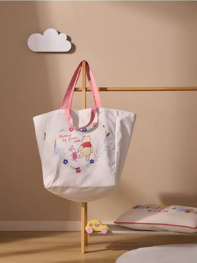 Borsa shopper Winnie the Pooh - panna