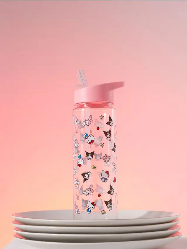 Bottiglia con cannuccia Hello Kitty - multicolor