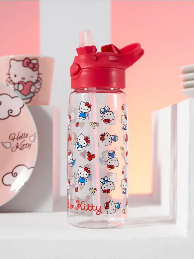 Bottiglia con cannuccia Hello Kitty - multicolor
