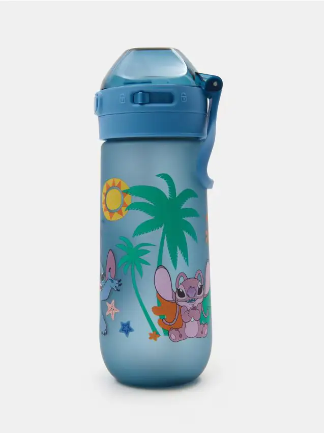 Bottiglia per l acqua con manico e cannuccia Lilo & Stitch - multicolor