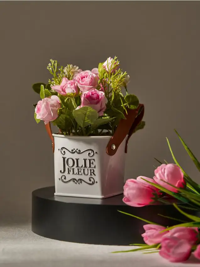 Bouquet decorativo di fiori in vaso - multicolor