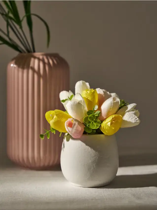 Bouquet di fiori decorativi in vaso - multicolor