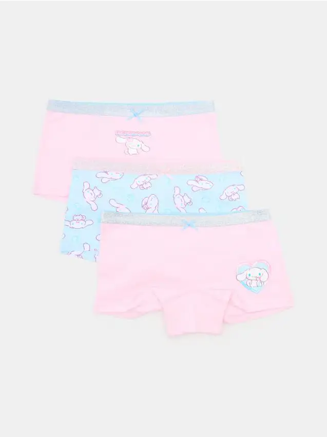 Boxer in cotone 3 pack Cinnamoroll - rosa pastello