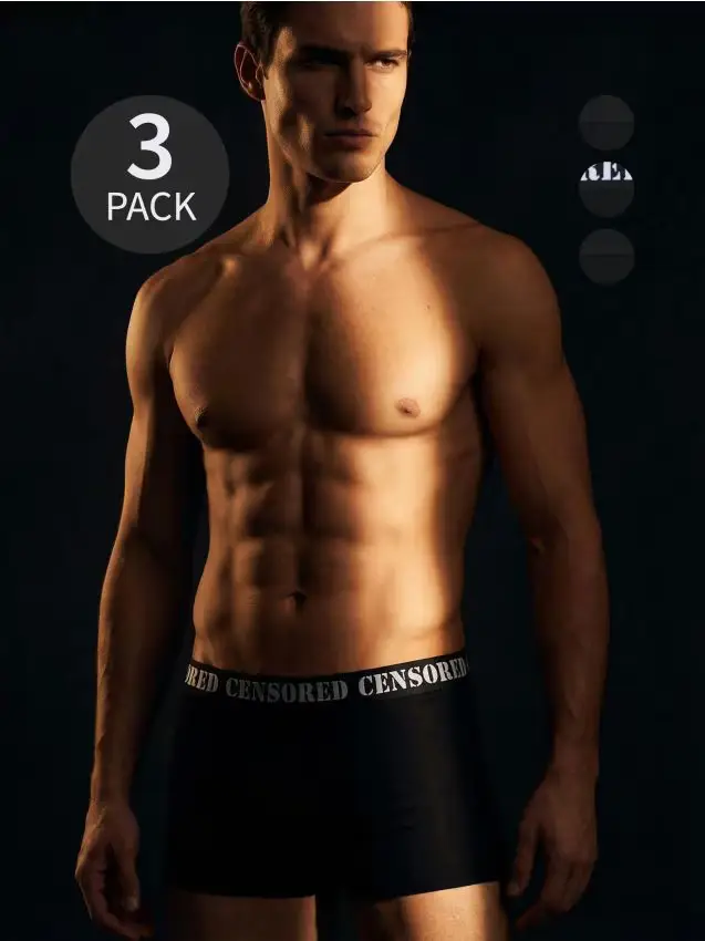 Boxer in cotone 3 pack - nero