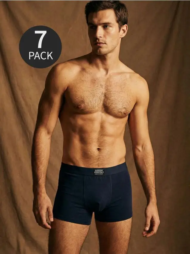 Boxer in cotone 7 pack - blu scuro