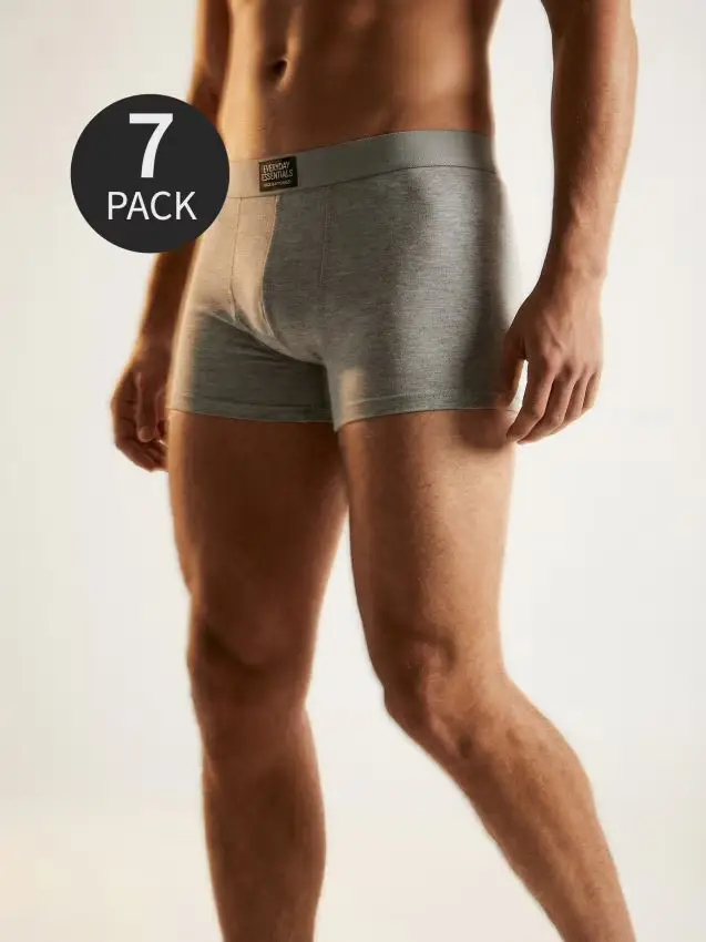 Boxer in cotone 7 pack - grigio chiaro