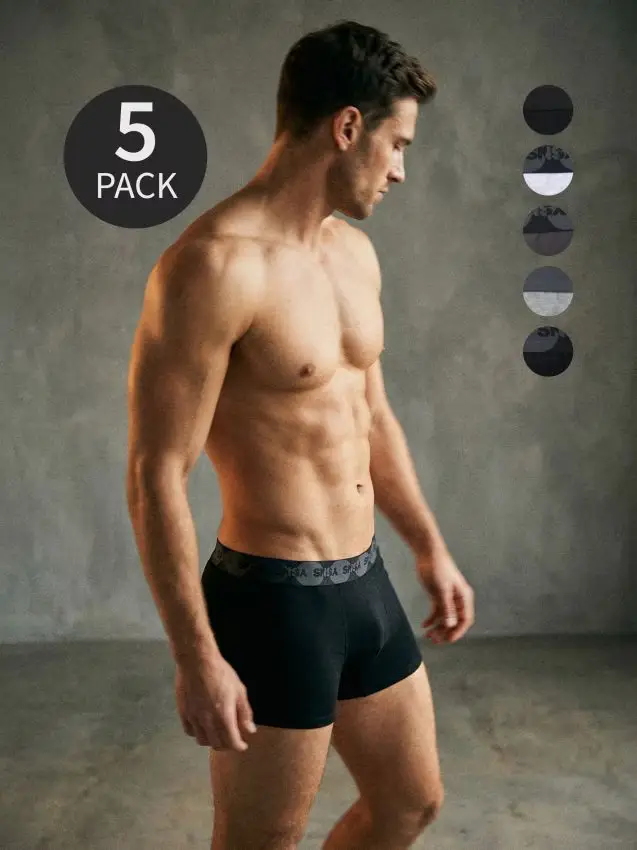 Boxer in cotone, confezione da 5 - multicolor