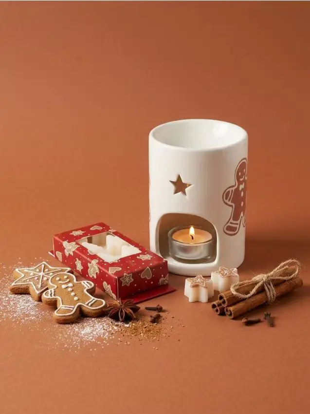 Bruciatore di cera profumata Gingerbread Cookie - rosso