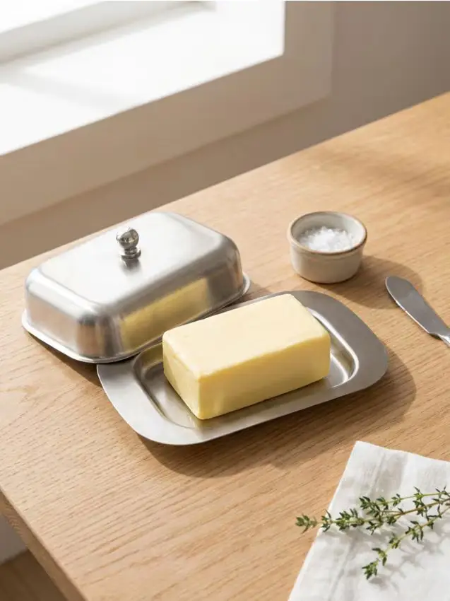 Burriera in metallo - argento