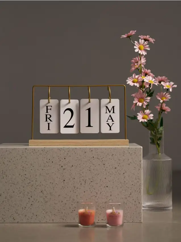 Calendario da scrivania - oro